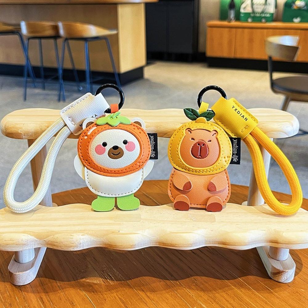 Animal Kapybara Keychain Doll PU Leather Key Rings Fashion Cartoon Key Holder Gifts Style B
Animal Kapybara Keychain Doll PU Leather Key Rings Fashion Cartoon Key Holder Gifts Style B