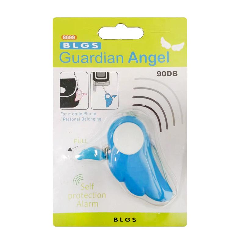 Портативная персональная сигнализация «Крылья ангела»: Женский брелок для самозащиты и устройство безопасности для студентов синий