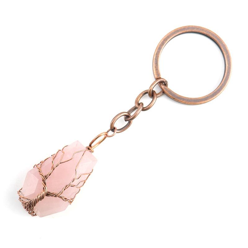 Vintage Hand-Wound Natural Agate Crystal Octahedron Keychain Key Chain Bag Pendant K16 рожевий кварц кольору
Vintage Hand-Wound Natural Agate Crystal Octahedron Keychain Key Chain Bag Pendant K16 рожевий кварц кольору