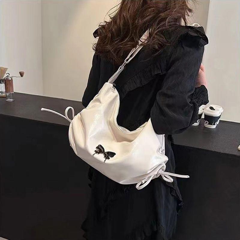 JIAERDI Hot Girls Black Shoulder Bags Women Sweet Cool Leather Bow Butterfly Chic Y2k Handbag Female Vintage Messenger Bag Purse білий
JIAERDI Hot Girls Black Shoulder Bags Women Sweet Cool Leather Bow Butterfly Chic Y2k Handbag Female Vintage Messenger Bag Purse білий
