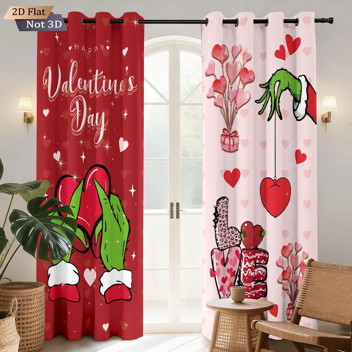 Набор из 2 красных романтических штор с перфорацией ко Дню Святого Валентина Разные размеры Изоляция гостиной Праздничное украшение Штора Затеняющая Полиэстер W100*H70(CM)-Hooks&2PCS
Набор из 2 красных романтических штор с перфорацией ко Дню Святого Валентина Разные размеры Изоляция гостиной Праздничное украшение Штора Затеняющая Полиэстер W100*H70(CM)-Hooks&2PCS