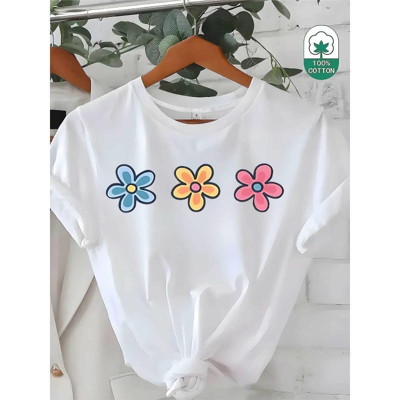 Fashion Wo Summer T Shirt with Three Small Flower Pattern Prints 180Gtpure Fabric Black and White T Shirt Regular Style T Shirt S белый
Fashion Wo Summer T Shirt with Three Small Flower Pattern Prints 180Gtpure Fabric Black and White T Shirt Regular Style T Shirt S белый