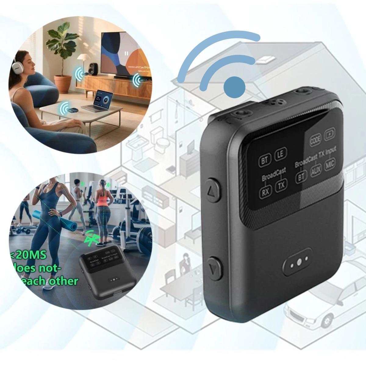 Bluetooth 5.4 Audio Transmitter Receiver aptX -LL/HD/AD LC3 Audio Adapter 2 IN 1 Wireless Auracast LE Stereo Music Audio Adapter with Mic
Bluetooth 5.4 Audio Transmitter Receiver aptX -LL/HD/AD LC3 Audio Adapter 2 IN 1 Wireless Auracast LE Stereo Music Audio Adapter with Mic