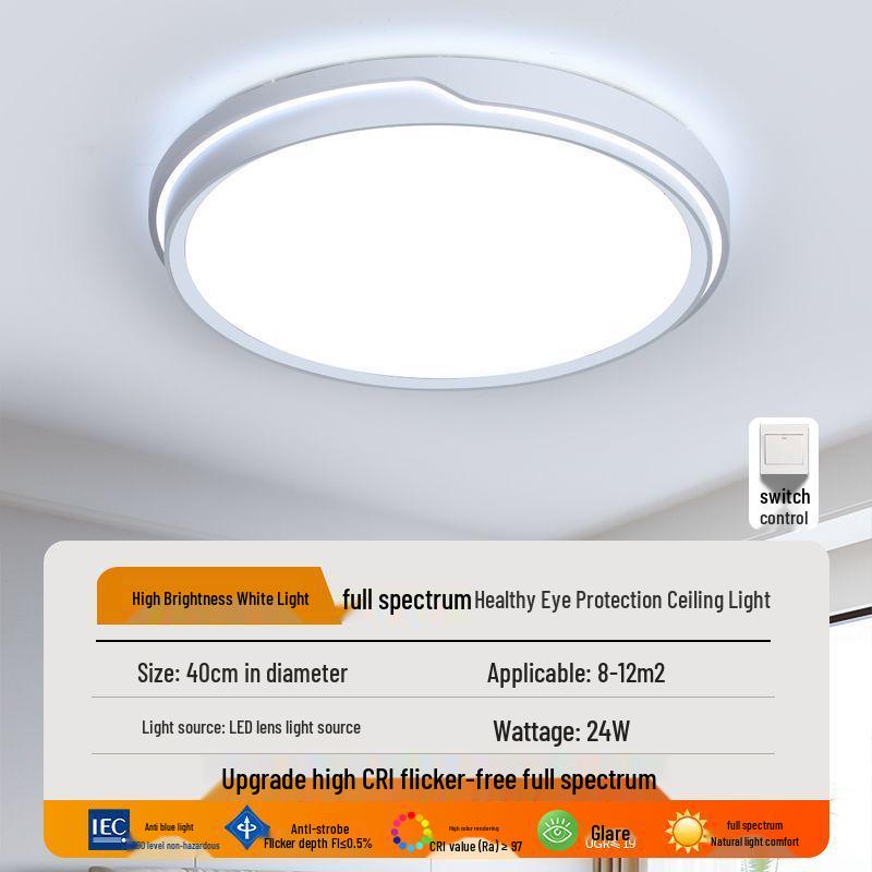 Modern Minimalist LED Round Ceiling Light for Bedroom, Living Room, Corridor, Bathroom, Kitchen, and Balcony 40cm Round Single Color White Light 24W белый
Modern Minimalist LED Round Ceiling Light for Bedroom, Living Room, Corridor, Bathroom, Kitchen, and Balcony 40cm Round Single Color White Light 24W белый