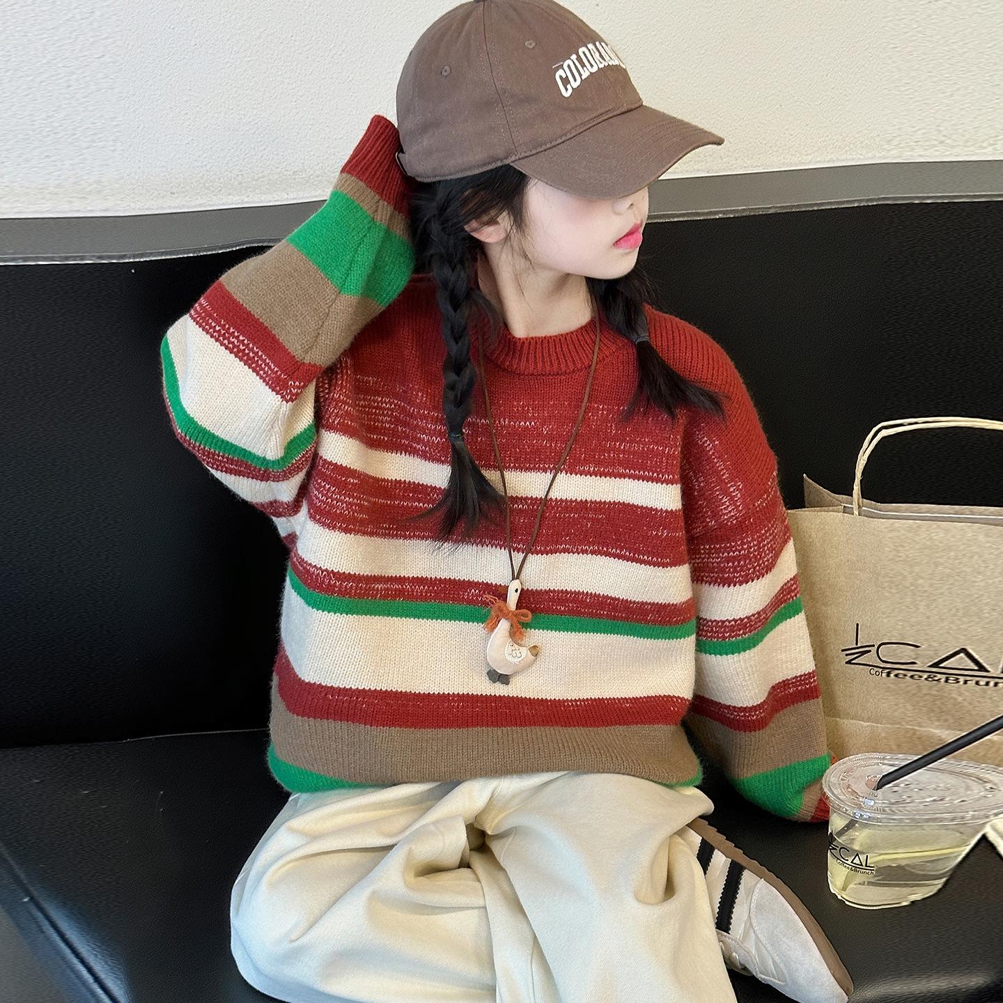 Stylish Korean-Style Thick Knit Sweater for Girls - Fashionable Autumn/Winter Wool Pullover 130cm
Stylish Korean-Style Thick Knit Sweater for Girls - Fashionable Autumn/Winter Wool Pullover 130cm