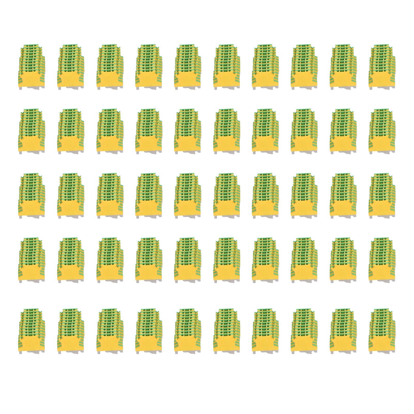 50Pcs DIN Rail Mount Terminal 2 Channel Grounding Electrical Crimping Terminals Block USLKG2.5
50Pcs DIN Rail Mount Terminal 2 Channel Grounding Electrical Crimping Terminals Block USLKG2.5