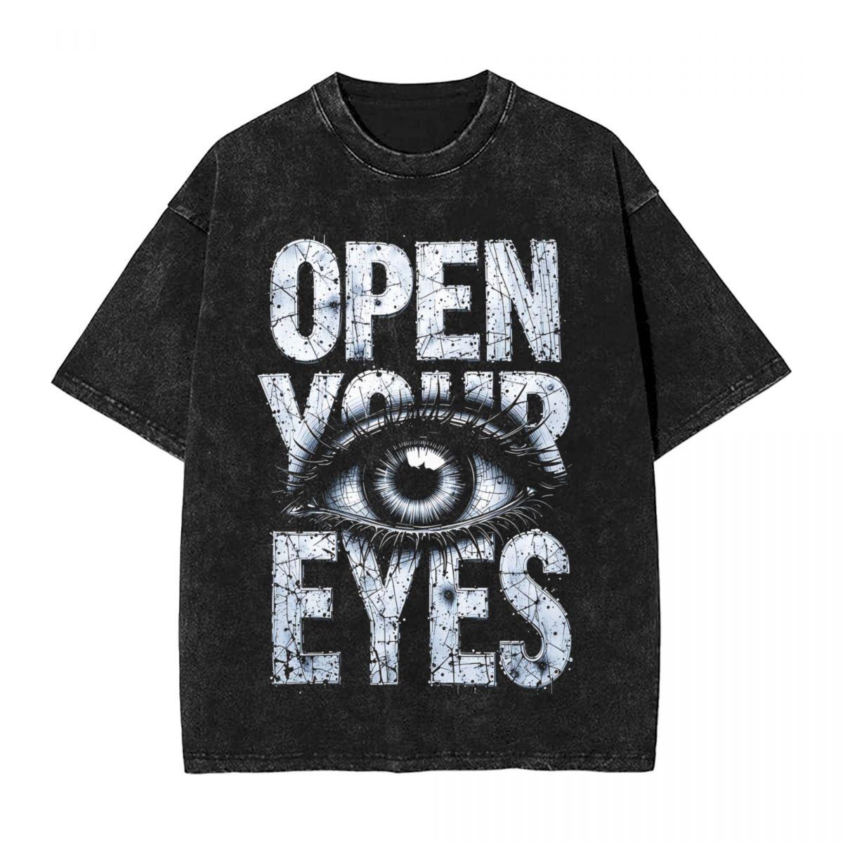 Open Your Eyes woman Men Cotton Washed Hot stamping Print TShirt Harajuku Cotton Tshirt Mens Summer Short Sleeve Tees S
Open Your Eyes woman Men Cotton Washed Hot stamping Print TShirt Harajuku Cotton Tshirt Mens Summer Short Sleeve Tees S