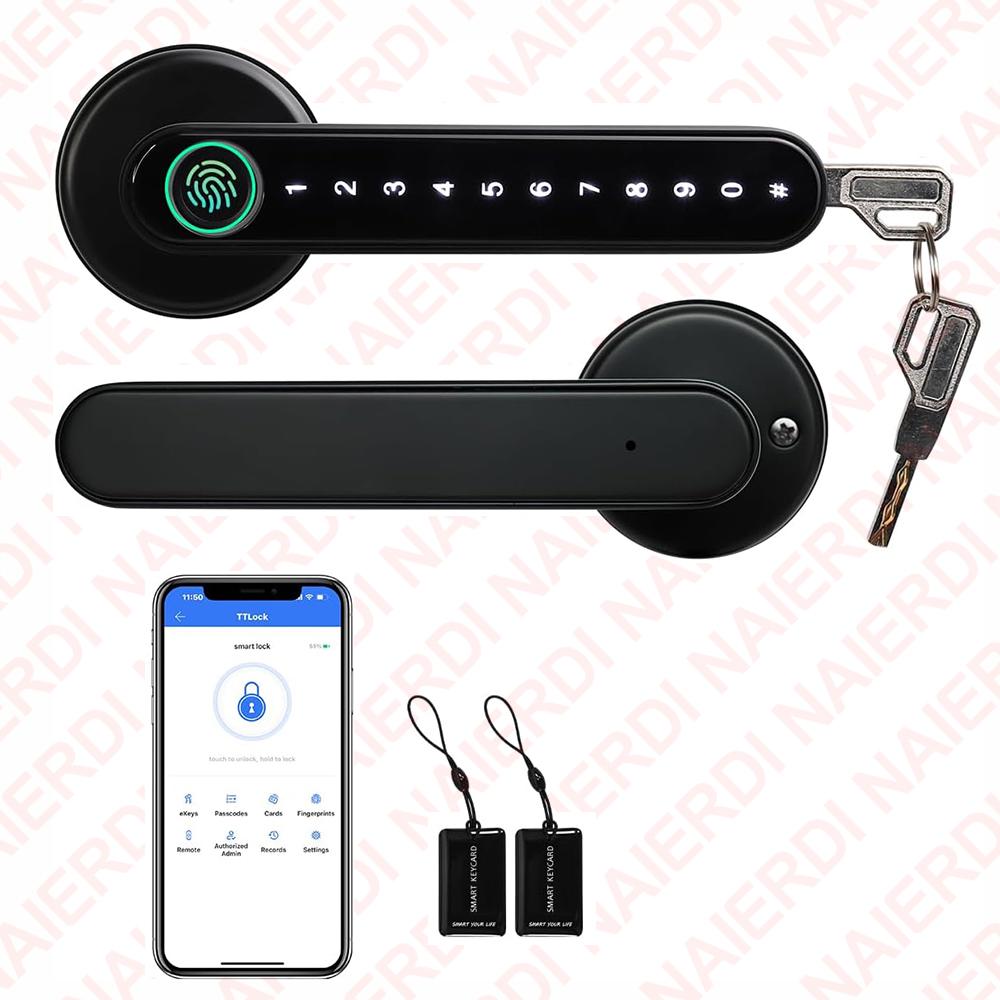 NAIERDI Smart Fingerprint Door Lock Tuya APP Bluetooth Keypad Card Entry Door Lock with Handle for Home Apartment Bedroom чёрный
NAIERDI Smart Fingerprint Door Lock Tuya APP Bluetooth Keypad Card Entry Door Lock with Handle for Home Apartment Bedroom чёрный