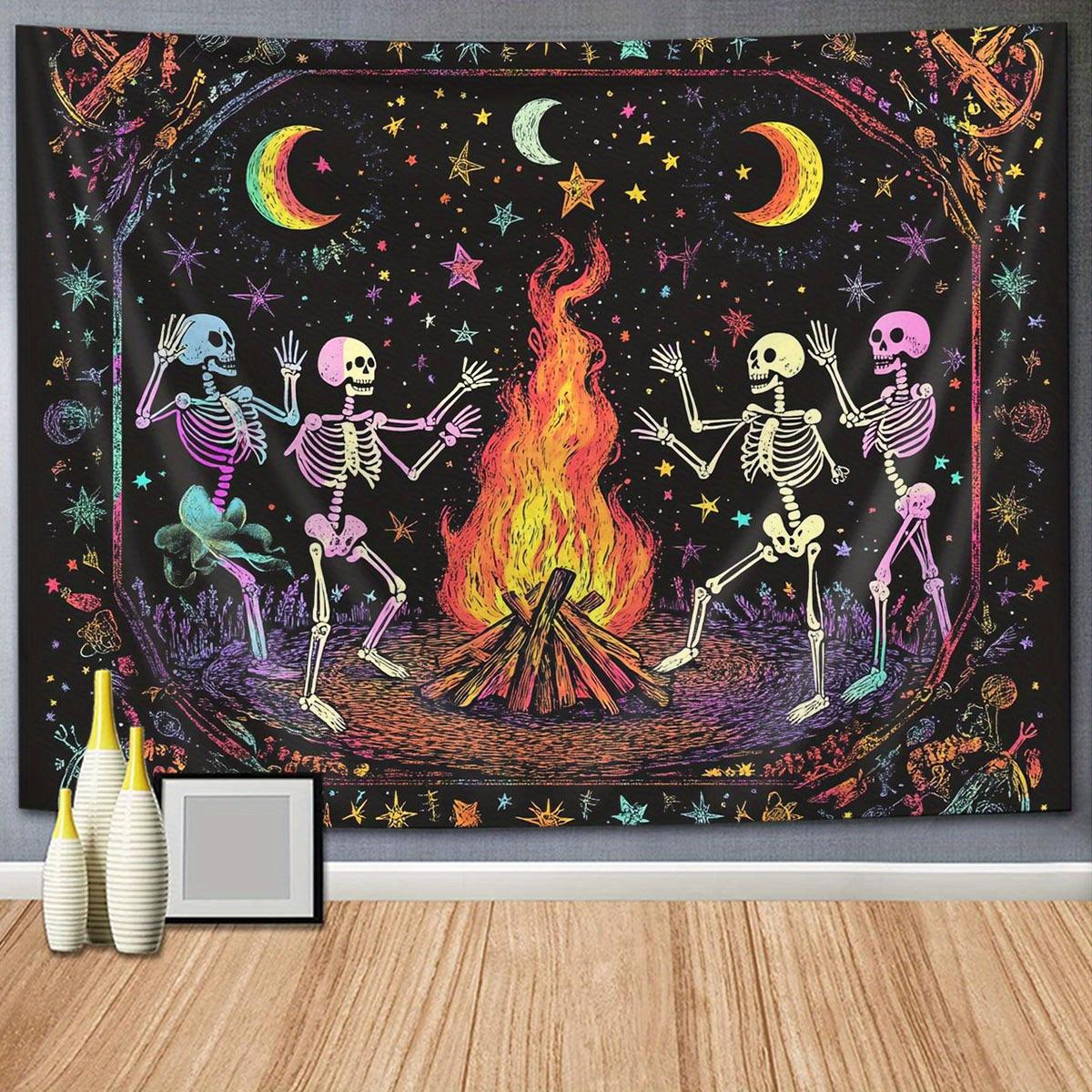 VIKAMA Bonfire Skull Tapestry White Skull Dancer Star and Moon Unique Living Room Bedroom Accent Wall Room Decor 74x94cm(29x37in)
VIKAMA Bonfire Skull Tapestry White Skull Dancer Star and Moon Unique Living Room Bedroom Accent Wall Room Decor 74x94cm(29x37in)