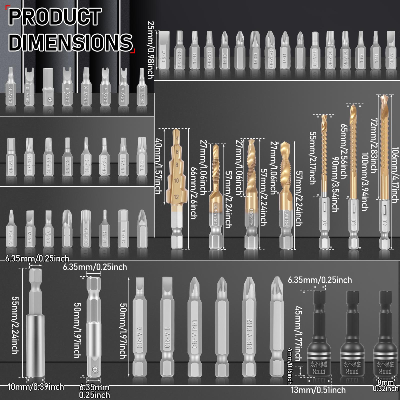 58PCS Cross Screwdriver Head Strong Magnetic Anti Slip High Hardness Electric Screwdriver Tool Electric Drill Extended Hexagonal
58PCS Cross Screwdriver Head Strong Magnetic Anti Slip High Hardness Electric Screwdriver Tool Electric Drill Extended Hexagonal