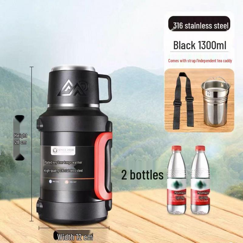 Thermos Stainless Steel Travel Kettle - Large Capacity Insulated Hot Water Bottle for Outdoor and Car Use
Thermos Stainless Steel Travel Kettle - Large Capacity Insulated Hot Water Bottle for Outdoor and Car Use