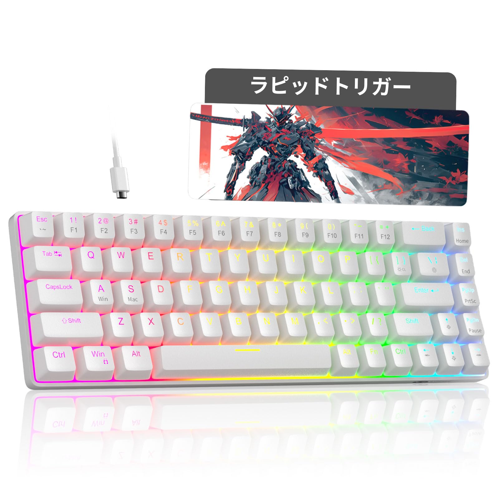 MageGee Rapid Trigger Keyboard 68-Key English Layout, Wired RGB, 60% Size Gaming Keyboard with Rapid Triggers Magnetic Switches, Mechanical Gaming
MageGee Rapid Trigger Keyboard 68-Key English Layout, Wired RGB, 60% Size Gaming Keyboard with Rapid Triggers Magnetic Switches, Mechanical Gaming
