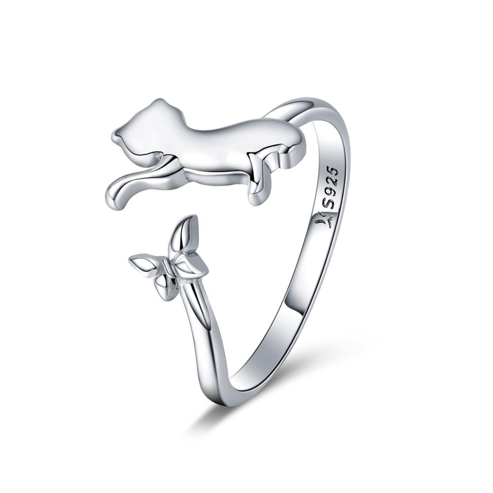 Adjustable Pure 925 Sterling Silver Cat Catch Butterfly Open Ring for 
Adjustable Pure 925 Sterling Silver Cat Catch Butterfly Open Ring for