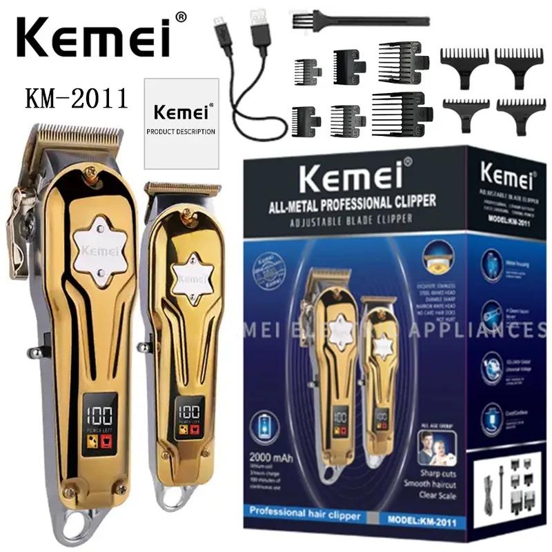 Kemei KM-2011 Новый мужской электрический триммер для волос, костюм из двух предметов, металлическая машинка для стрижки волос со светодиодным дисплеем, триммер с зарядкой через USB, машинка для стрижки волос
Kemei KM-2011 Новый мужской электрический триммер для волос, костюм из двух предметов, металлическая машинка для стрижки волос со светодиодным дисплеем, триммер с зарядкой через USB, машинка для стрижки волос