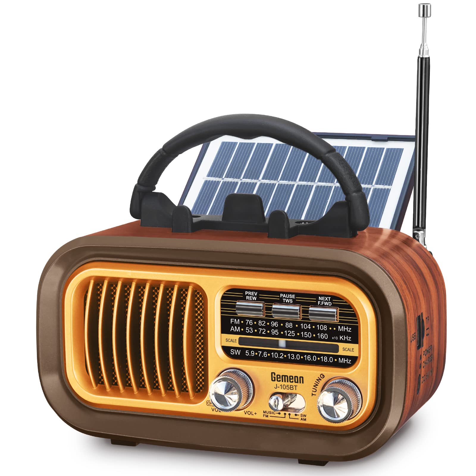 Портативне радіо Gemean Короткохвильове радіо Bluetooth Wide FM Сумісне з високою чутливістю Радіокарта Сумісна MP3-плеєр Гучна гучність Сумісність з AA
Портативне радіо Gemean Короткохвильове радіо Bluetooth Wide FM Сумісне з високою чутливістю Радіокарта Сумісна MP3-плеєр Гучна гучність Сумісність з AA