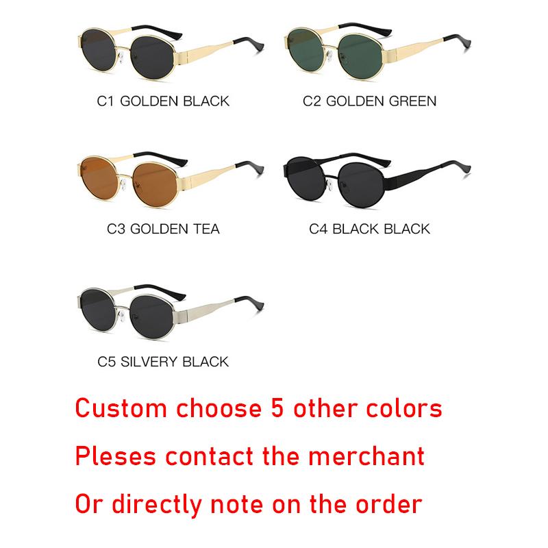 5 Pieces/Set Of Sunglasses Fashion Men Women Vintage Oval Metal Sun Glasses Trendy Outdoor Photography Accessory Eyeglasses
5 Pieces/Set Of Sunglasses Fashion Men Women Vintage Oval Metal Sun Glasses Trendy Outdoor Photography Accessory Eyeglasses