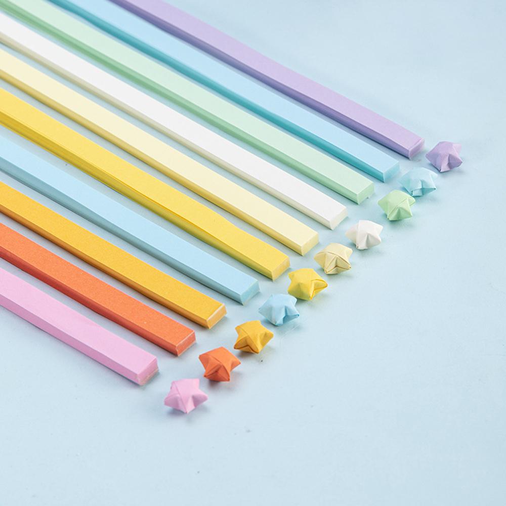 540 листов Звезда Оригами Градиент Звезда Удачи Пятиконечная Звезда Сделай Сам Ручная работа Двусторонняя Смесь 27 цветов