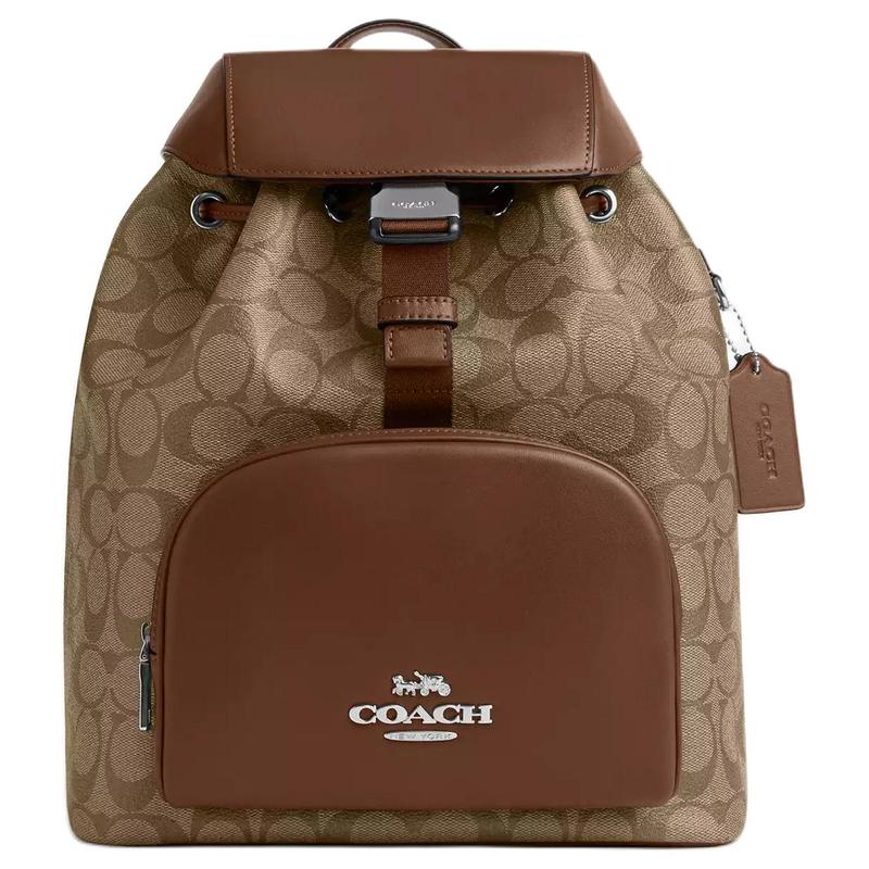 COACH Pacer 27 Logo Adjustable Shoulder Strap Faux Leather and Calf Leather Backpack Large Women s Khaki коричневий
COACH Pacer 27 Logo Adjustable Shoulder Strap Faux Leather and Calf Leather Backpack Large Women s Khaki коричневий
