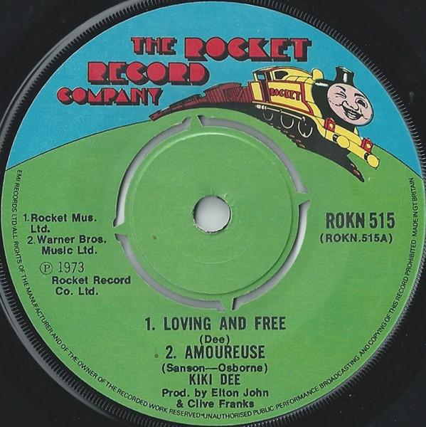 7inch Record KIKI DEE - Loving And Free ROKN515 The Rocket Reco 1976 UK Rock Used 
7inch Record KIKI DEE - Loving And Free ROKN515 The Rocket Reco 1976 UK Rock Used