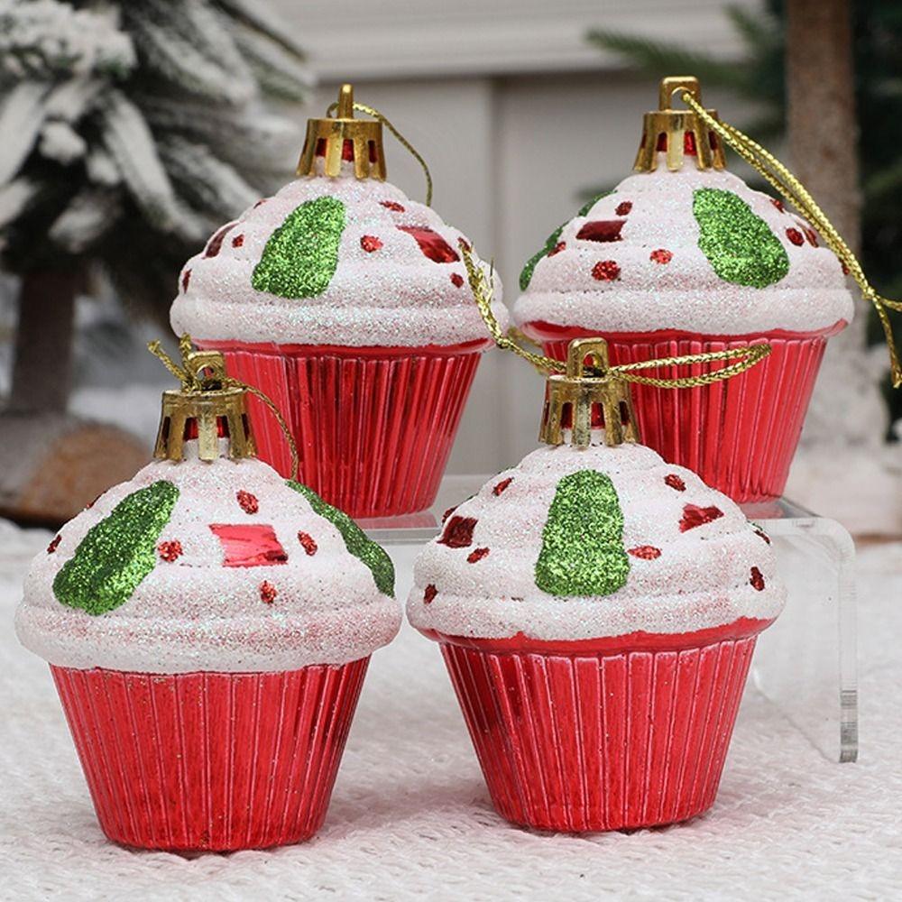 4pcs DIY Crafts Painted Christmas Cake Pendant Plastic Christmas Tree Decoration Party Favors
4pcs DIY Crafts Painted Christmas Cake Pendant Plastic Christmas Tree Decoration Party Favors