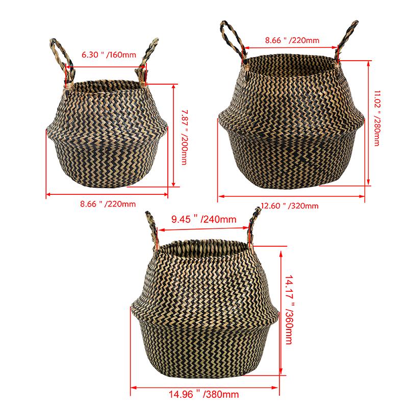 Корзины для хранения из морской травы Большие Складные Ротанговые Корзины-пузатики Органайзер для белья и игрушек Контейнер Садовая корзина для цветов и растений 3pcs
Корзины для хранения из морской травы Большие Складные Ротанговые Корзины-пузатики Органайзер для белья и игрушек Контейнер Садовая корзина для цветов и растений 3pcs