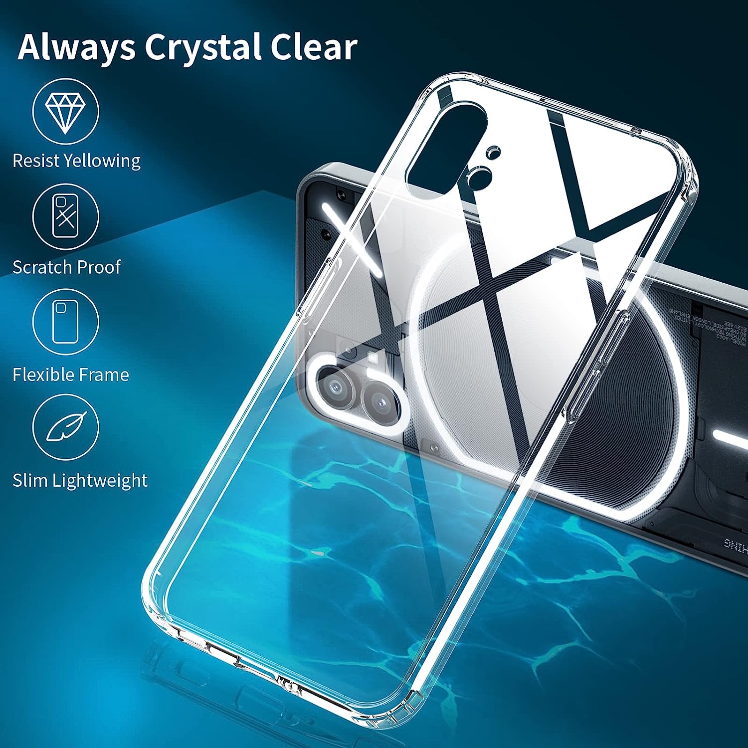 Transparent Mobile Phone Case for Nothing Phone (2) Anti-Drop Shockproof TPU+PC Slim Hybrid Cover A
Transparent Mobile Phone Case for Nothing Phone (2) Anti-Drop Shockproof TPU+PC Slim Hybrid Cover A