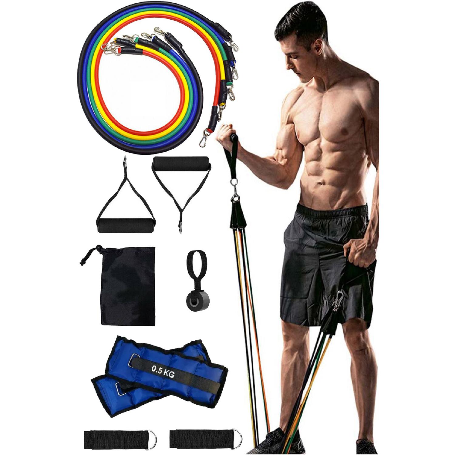 12 предметов с сумкой, 5 различных пилатесов и силовых лент, набор мешков с песком и аппарат за дверью OSFA 
12 предметов с сумкой, 5 различных пилатесов и силовых лент, набор мешков с песком и аппарат за дверью OSFA