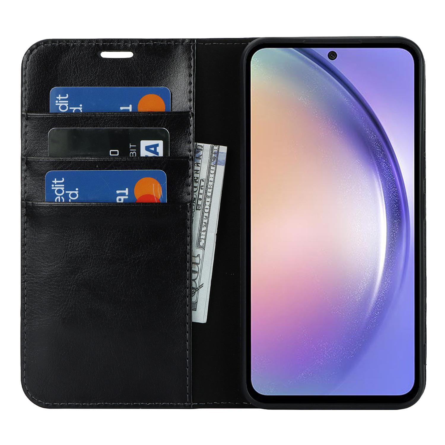 Stand Wallet for Samsung Galaxy A54 5G Crazy Horse Texture Genuine Cow Leather Cover Phone Case Black
Stand Wallet for Samsung Galaxy A54 5G Crazy Horse Texture Genuine Cow Leather Cover Phone Case Black