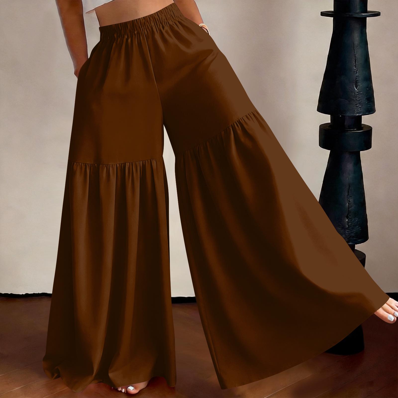 Women High Waist Wide Leg Pants Loose Fit Lightweight Flowy Palazzo Trousers Casual Solid Color Long Pants for Daily Wear M коричневий
Women High Waist Wide Leg Pants Loose Fit Lightweight Flowy Palazzo Trousers Casual Solid Color Long Pants for Daily Wear M коричневий