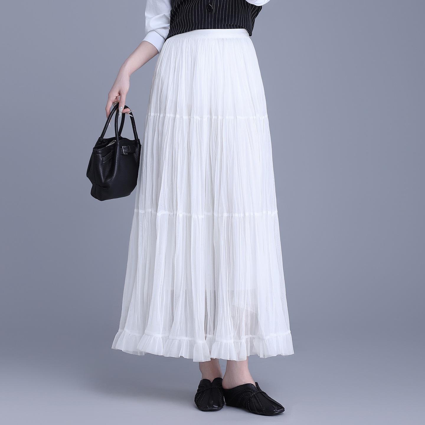 Spring 2026 Mesh Layered Pleated Skirt with Elastic Waist and Wide Hem One Size білий
Spring 2026 Mesh Layered Pleated Skirt with Elastic Waist and Wide Hem One Size білий