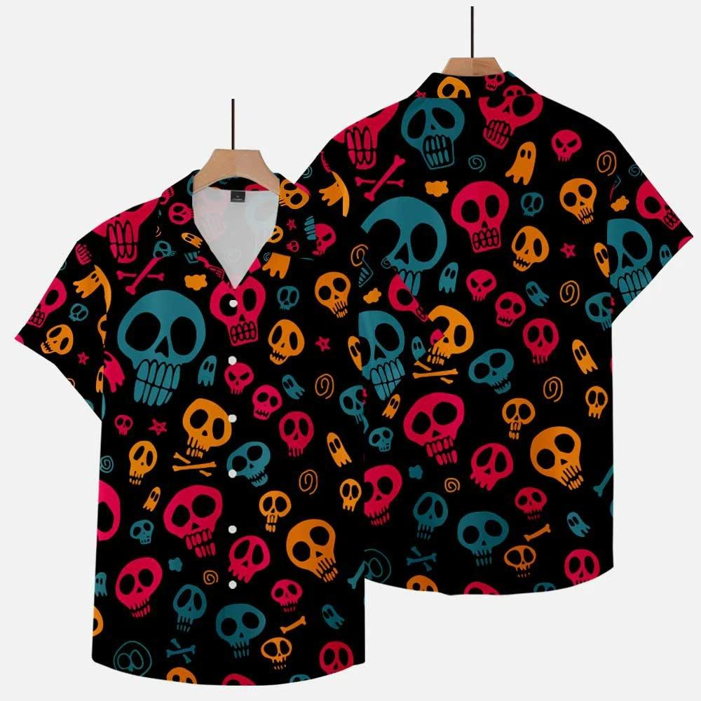 Men s and Women s Summer Shirts Fashion Skull Pattern Printed Short Sleeve Casual Outdoor Men s Clothing Blouse S
Men s and Women s Summer Shirts Fashion Skull Pattern Printed Short Sleeve Casual Outdoor Men s Clothing Blouse S