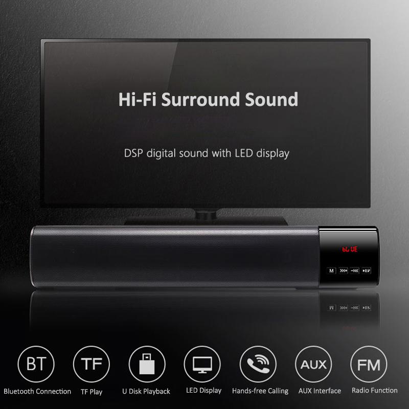 B28S Portable Speaker Bar LED Screen TWS Bluetooth-compatible Bass Sound Subwoofer Black
B28S Portable Speaker Bar LED Screen TWS Bluetooth-compatible Bass Sound Subwoofer Black