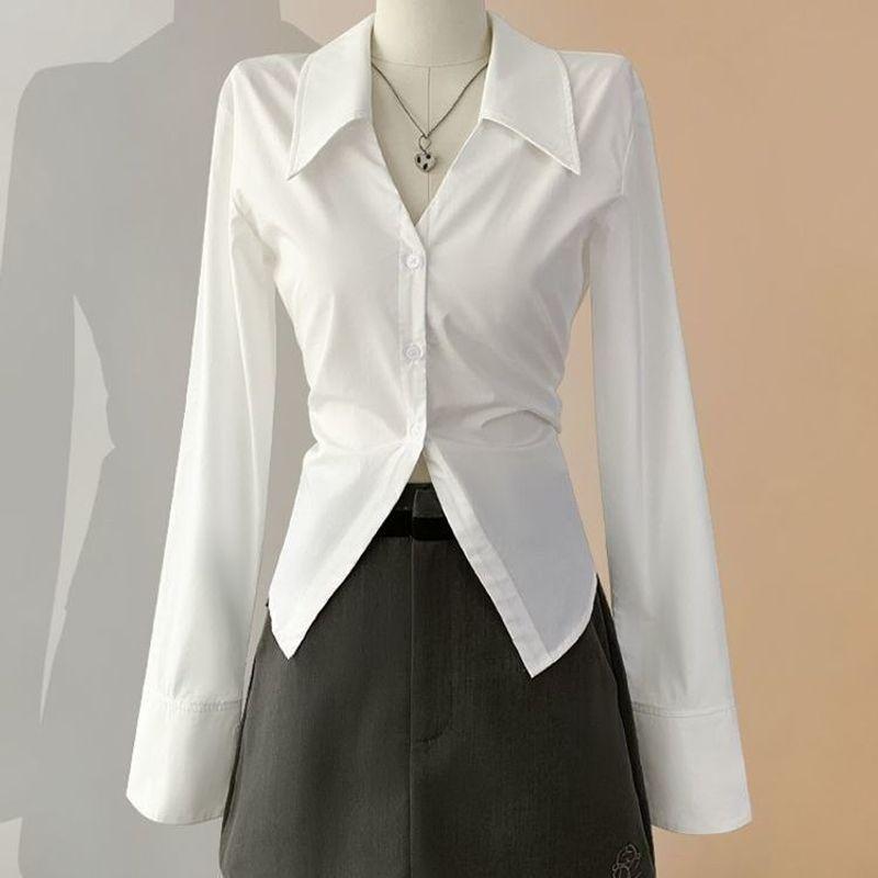 White Shirt Women s Long Sleeve Spring & Fall Stylish Niche Temperament Small Pointed Collar Tops Tight Waist Slim Looking Bottoming Shirt Tide White S
White Shirt Women s Long Sleeve Spring & Fall Stylish Niche Temperament Small Pointed Collar Tops Tight Waist Slim Looking Bottoming Shirt Tide White S