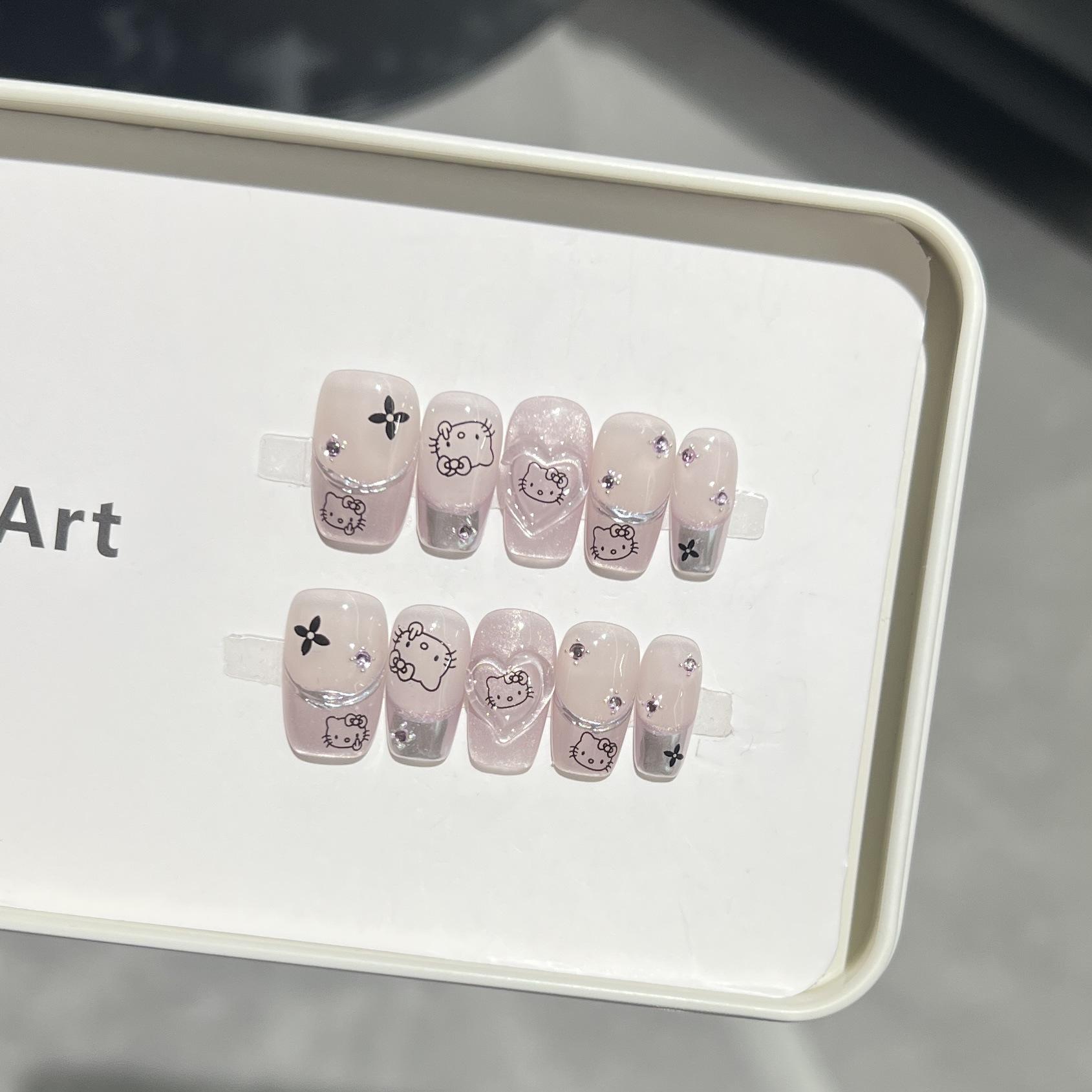 Sweet and Cute Manicure Purple Cat Eye Magic Mirror French Broken Diamond Pure Hand-wearing Nail Piece Large L
Sweet and Cute Manicure Purple Cat Eye Magic Mirror French Broken Diamond Pure Hand-wearing Nail Piece Large L