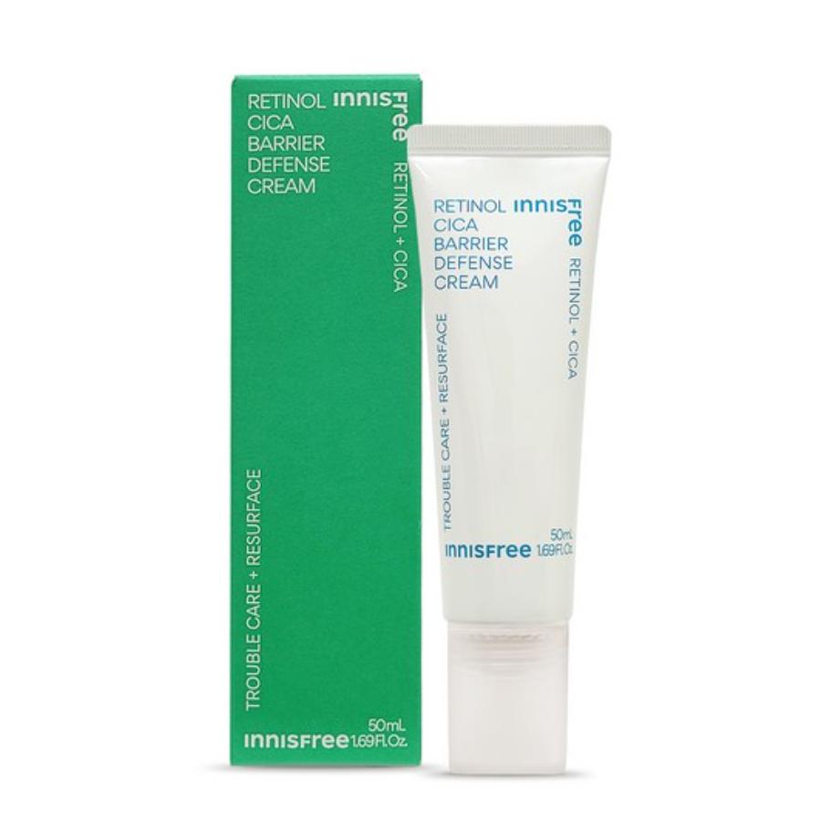 Innisfree Retinol Cica Barrier Defense Cream 50 мл Успокаивающий и разглаживающий увлажняющий крем для чувствительной кожи
Innisfree Retinol Cica Barrier Defense Cream 50 мл Успокаивающий и разглаживающий увлажняющий крем для чувствительной кожи