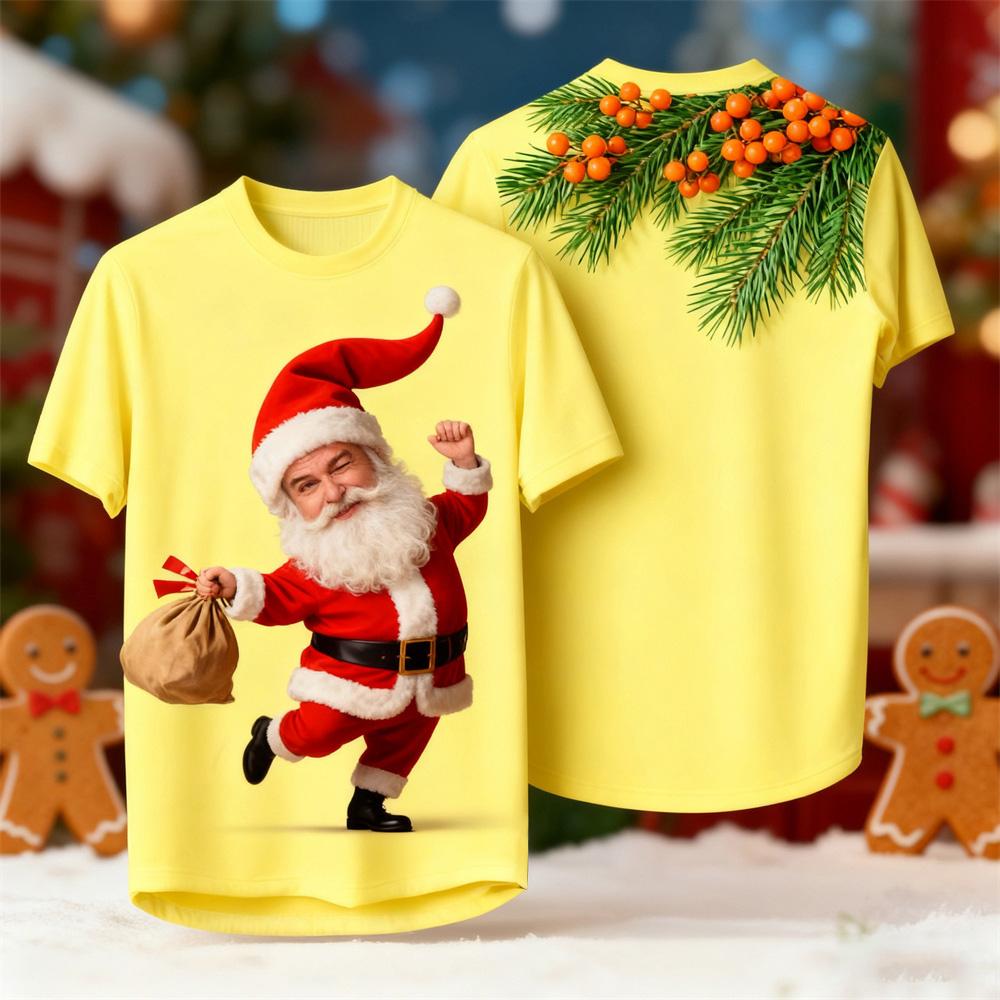 New Men s Crew Neck T-Shirt Playful Santa Claus Stripe Print Relaxed Fit Comfortable Short Sleeve T-Shirt Men s Apparel 6XL
New Men s Crew Neck T-Shirt Playful Santa Claus Stripe Print Relaxed Fit Comfortable Short Sleeve T-Shirt Men s Apparel 6XL