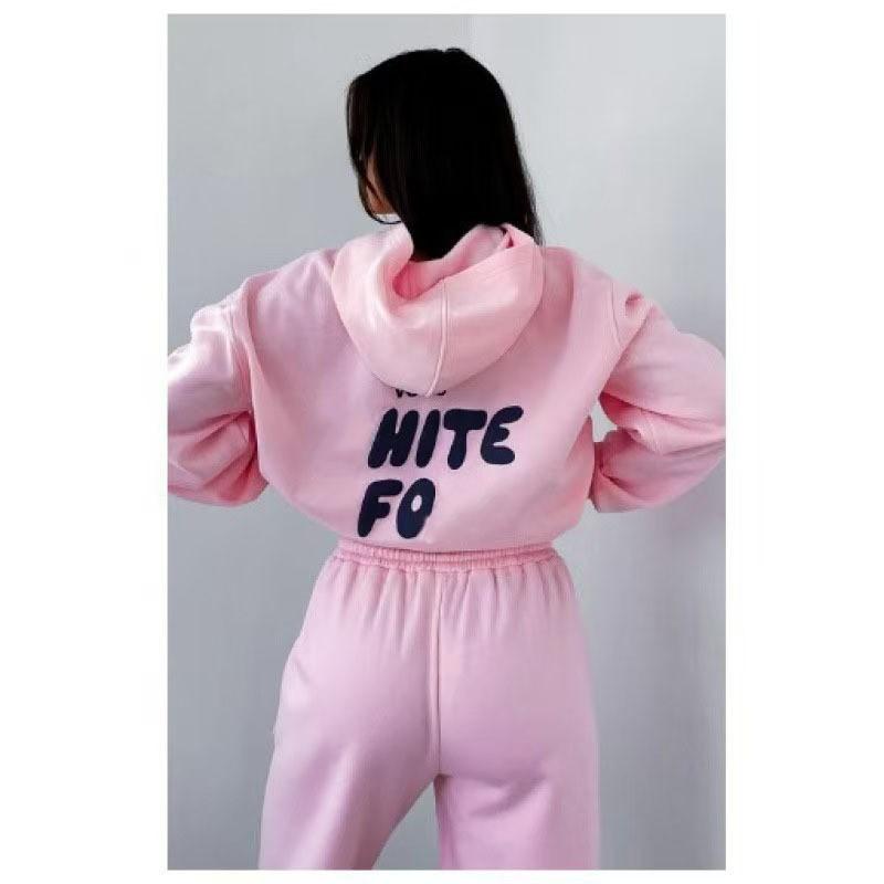 Spring Autumn and Winter Sweatshirt Set for Women Fashionable and Sporty Long-sleeved Hooded Sweatshirt Two-piece Set M рожевий
Spring Autumn and Winter Sweatshirt Set for Women Fashionable and Sporty Long-sleeved Hooded Sweatshirt Two-piece Set M рожевий
