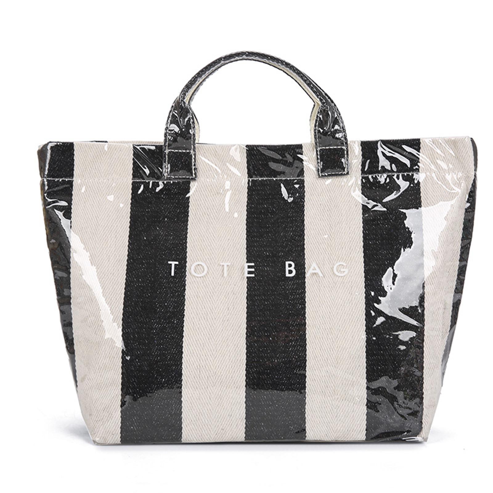Ladies Fashion Striped Large Capacity Handbag One Size чорний
Ladies Fashion Striped Large Capacity Handbag One Size чорний