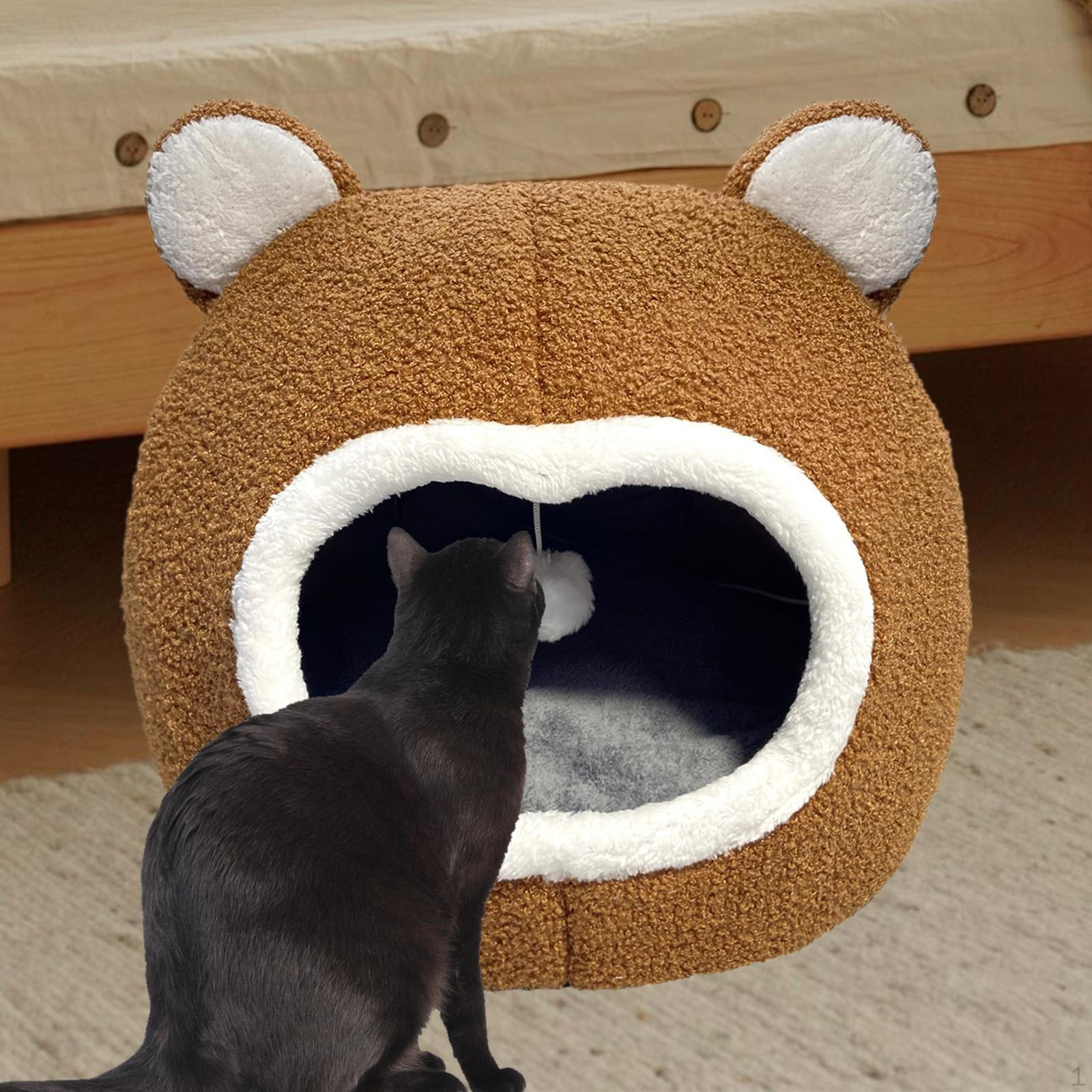 Cat Bed for Indoor Cats Sleeping with Hanging Toy Breathable Hideaway House Semi XL
Cat Bed for Indoor Cats Sleeping with Hanging Toy Breathable Hideaway House Semi XL