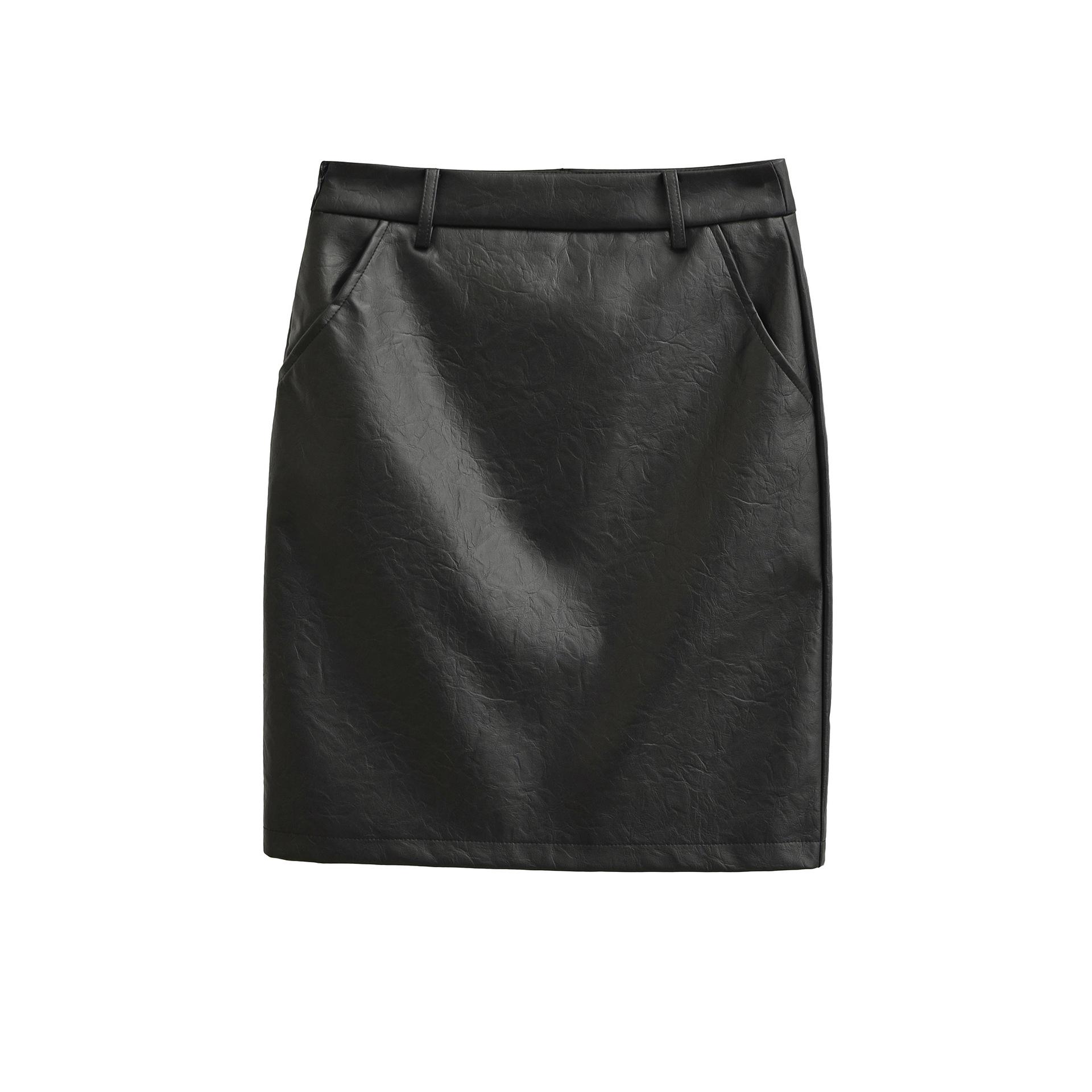 European & American Retro High-Waisted PU Leather Midi Skirt with Slit Medium
European & American Retro High-Waisted PU Leather Midi Skirt with Slit Medium