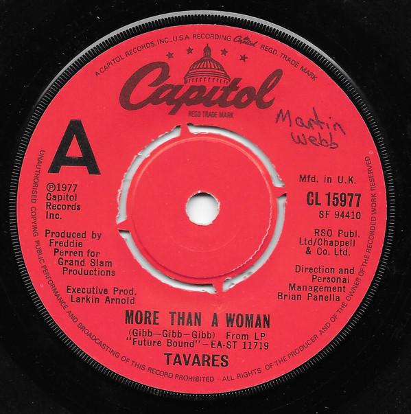 7inch Record TAVARES - More Than A Woman CL15977 Capitol Records 1978 UK Soul/Funk Used
7inch Record TAVARES - More Than A Woman CL15977 Capitol Records 1978 UK Soul/Funk Used