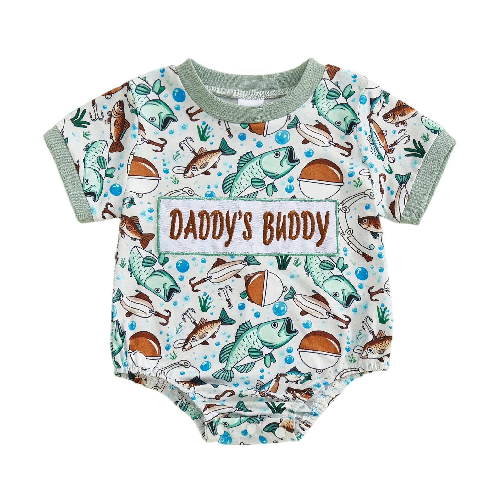 Newborn Baby Boy Romper Adorable Fish Print Letter Embroidery Short Sleeve Round Neck Jumpsuit Summer Casual Clothes 0-3M
Newborn Baby Boy Romper Adorable Fish Print Letter Embroidery Short Sleeve Round Neck Jumpsuit Summer Casual Clothes 0-3M