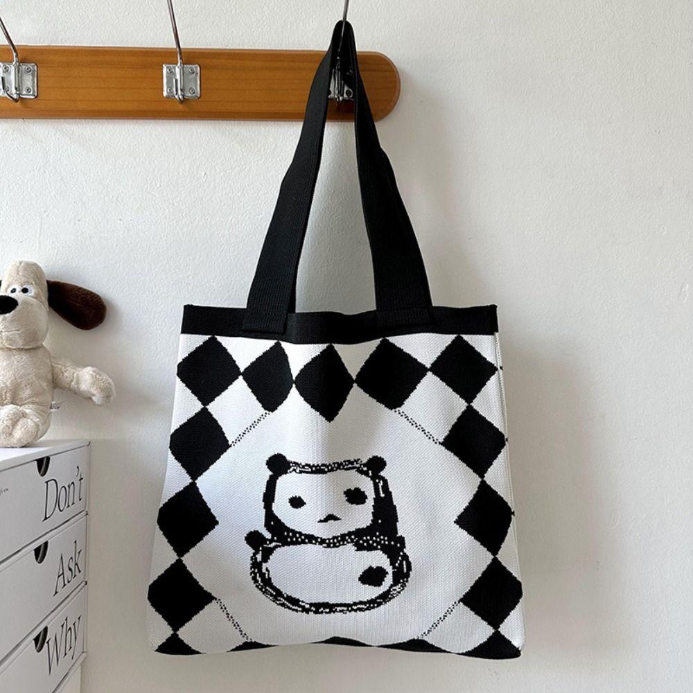 Многоразовые сумки на ремне, сумки-тоут с пандой, новая вязаная сумка ручной работы
Многоразовые сумки на ремне, сумки-тоут с пандой, новая вязаная сумка ручной работы