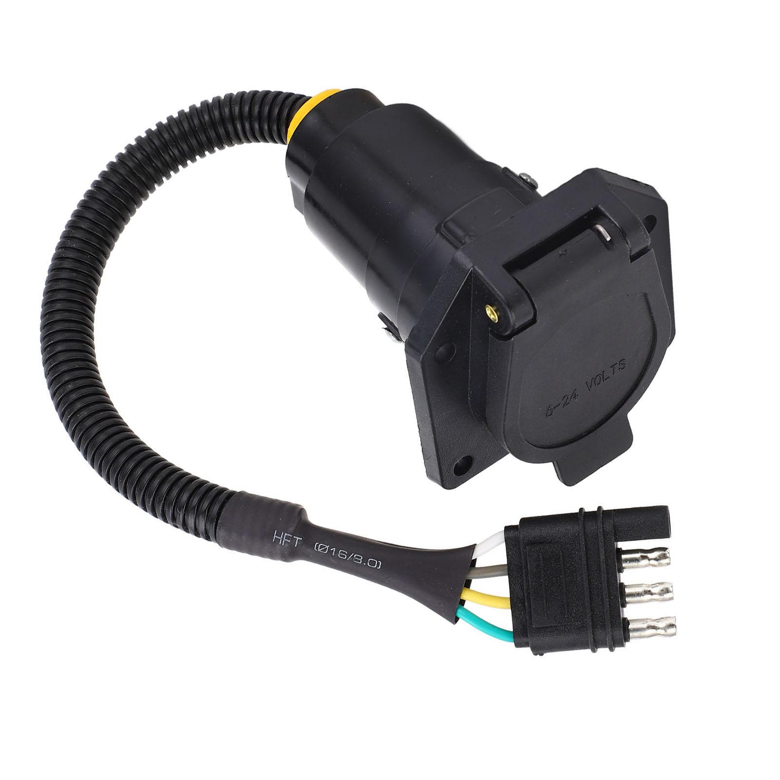 Адаптер для прицепа 4-контактный плоский на 7-контактный круглый штырь, разъем для подключения фонарей с монтажным кронштейном для коммерческого транспорта
Адаптер для прицепа 4-контактный плоский на 7-контактный круглый штырь, разъем для подключения фонарей с монтажным кронштейном для коммерческого транспорта