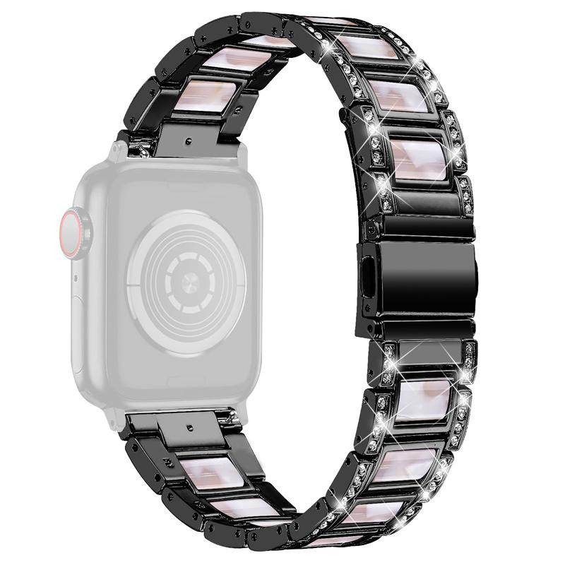 For Apple Watch Series 10 42mm/9 8 7 41mm/6 5 4 SE SE (2022) SE (2023) 40mm/3 2 1 38mm Watch Band Bling Rhinestone Resin Bracelet Strap Replacement Black/Pink Mix
For Apple Watch Series 10 42mm/9 8 7 41mm/6 5 4 SE SE (2022) SE (2023) 40mm/3 2 1 38mm Watch Band Bling Rhinestone Resin Bracelet Strap Replacement Black/Pink Mix