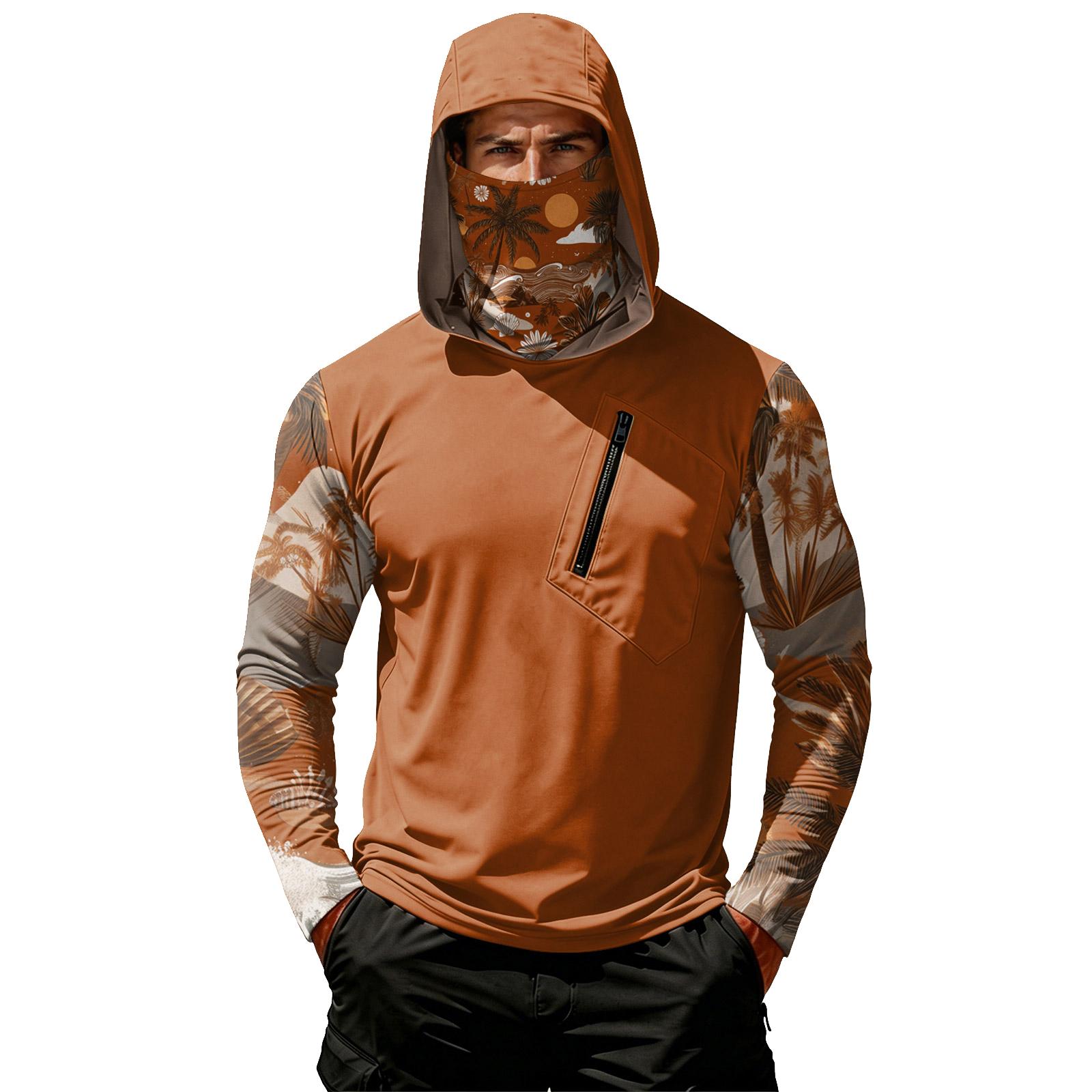 Long Sleeve Hooded T Shirt for Men with Chest Zipper Pocket Lightweight Pullover Casual Top with Printed Sleeves and Neckline XXL
Long Sleeve Hooded T Shirt for Men with Chest Zipper Pocket Lightweight Pullover Casual Top with Printed Sleeves and Neckline XXL