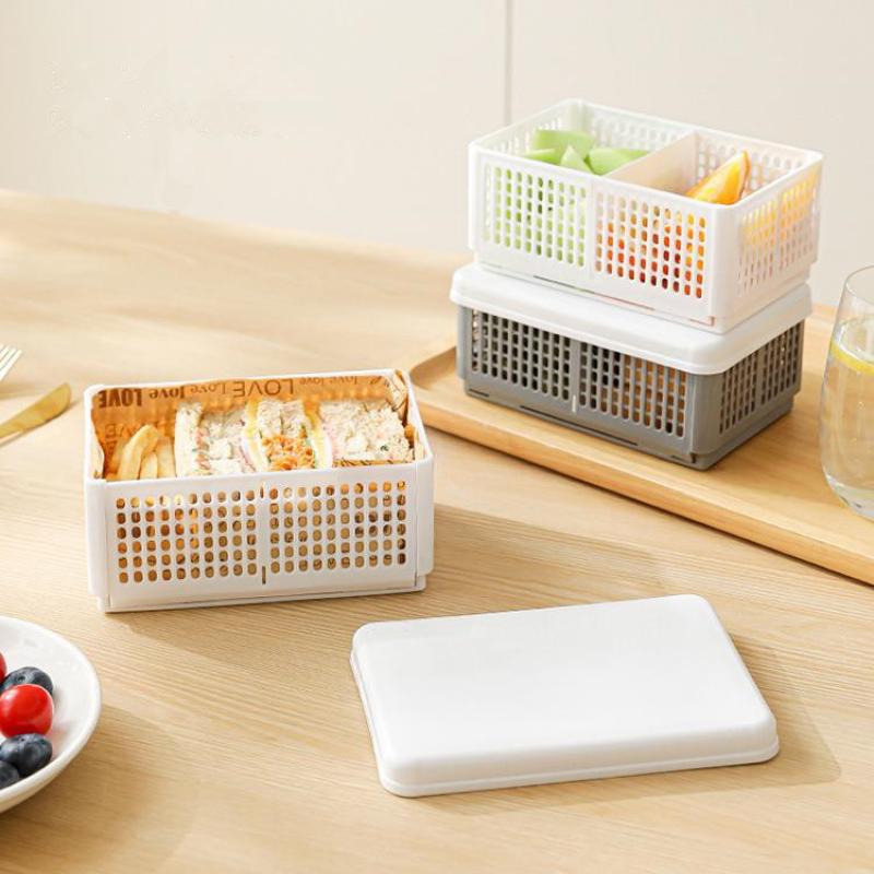 Portable Outdoor Fruit Sandwich Box Rectangular Hollow Out Foldable Microwave Oven Heated Picnic Box Food Storage Basket Bento сірий колір
Portable Outdoor Fruit Sandwich Box Rectangular Hollow Out Foldable Microwave Oven Heated Picnic Box Food Storage Basket Bento сірий колір