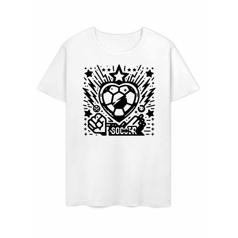 European sizes Soccer Tournament T-Shirt Men s Casual Graphic Print T-Shirt Short Sleeve Crew Neck Fashion Tops Soft Comfortable Summer Streetwear S белый
European sizes Soccer Tournament T-Shirt Men s Casual Graphic Print T-Shirt Short Sleeve Crew Neck Fashion Tops Soft Comfortable Summer Streetwear S белый