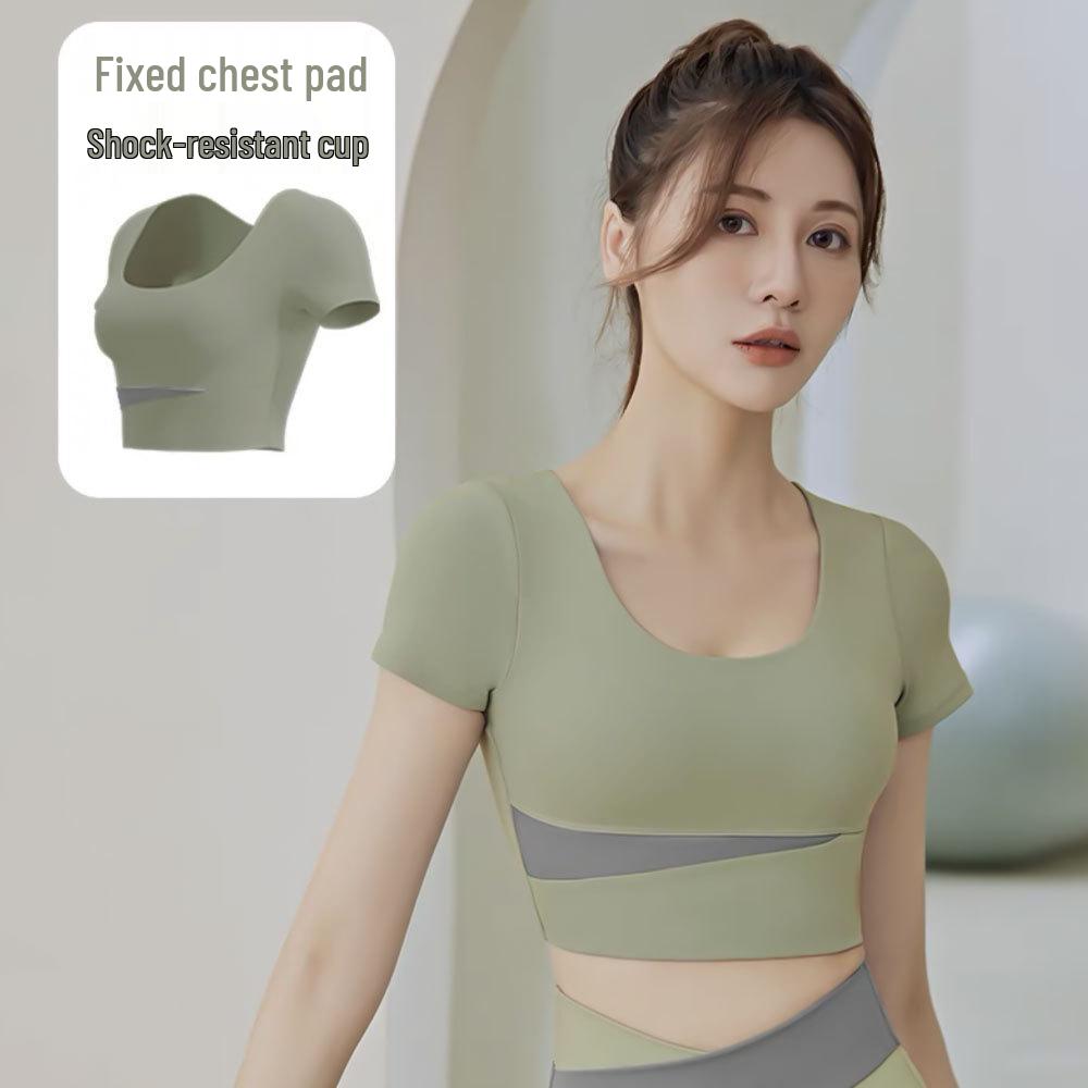 Летний быстросохнущий топ для йоги с цветными блоками - Короткий рукав, Облегающий крой, Ударопрочная фитнес-одежда Large зелёный
Летний быстросохнущий топ для йоги с цветными блоками - Короткий рукав, Облегающий крой, Ударопрочная фитнес-одежда Large зелёный