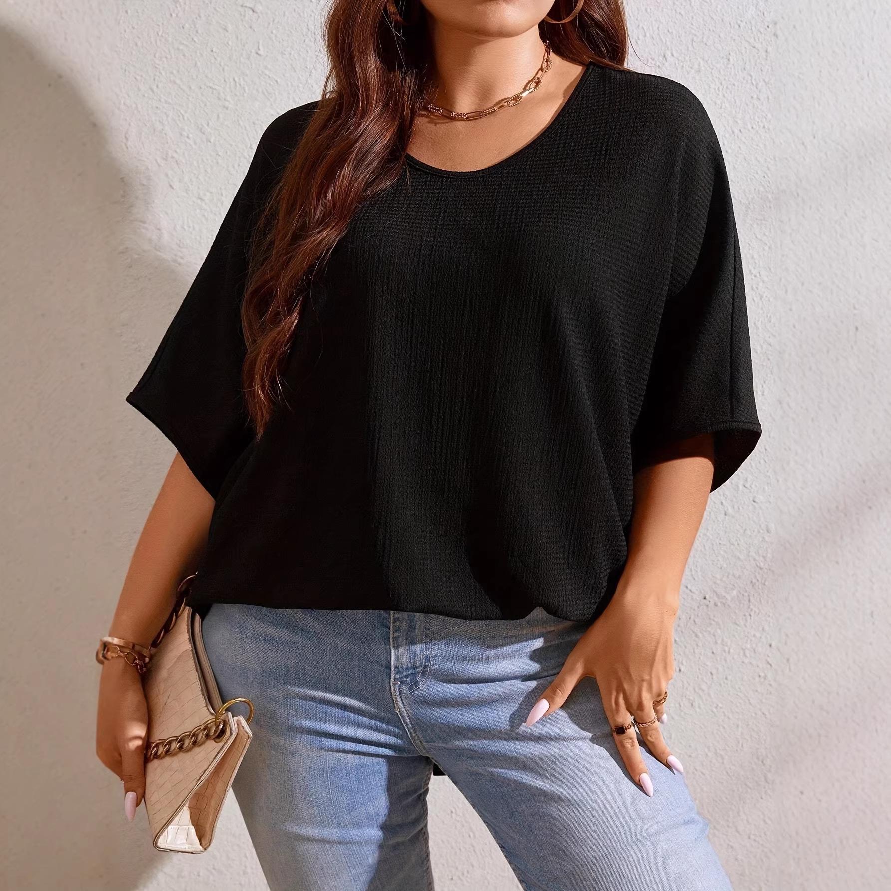Eye-Catching Plus-Size Batwing Sleeve Top with Stunning Appeal for Going Out. XXL чорний
Eye-Catching Plus-Size Batwing Sleeve Top with Stunning Appeal for Going Out. XXL чорний